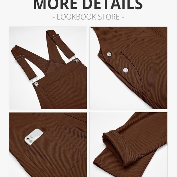 Brown Women's Overalls - Picture 6 of 9